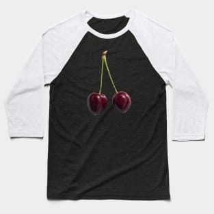 Cherries on dark background Baseball T-Shirt